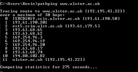 Pathping Command Output Command Line Network Tools
